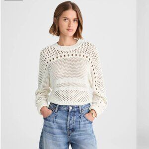 NWT Madewell XS Open-Stitch Cotton Pullover Sweater
